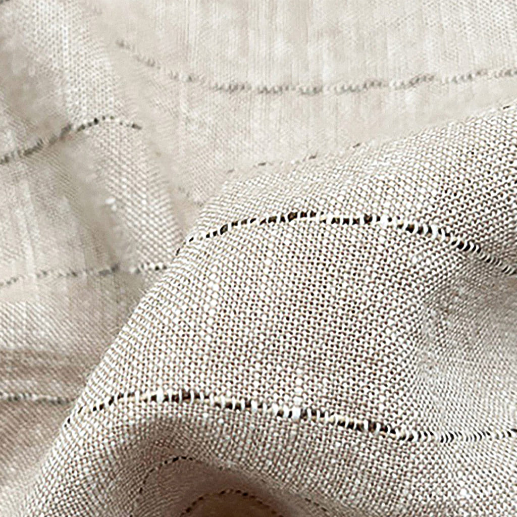 Calça de Linho Listrada Newport