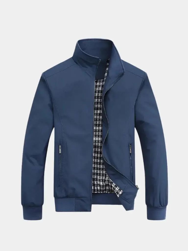 Casual Solid Bomber Jacket - Cross & Crown